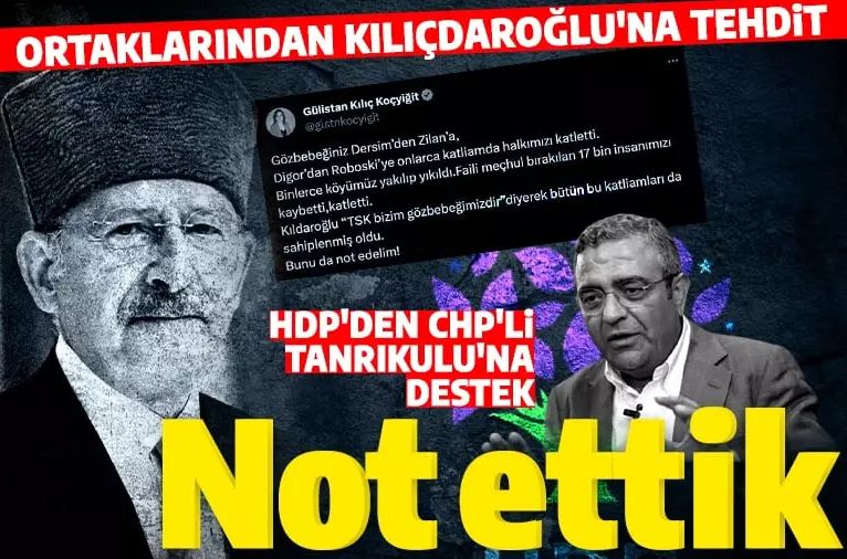 HDP'den CHP'li Tanrıkulu'na destek, Kılıçdaroğlu'na gözdağı: Bunu da not edelim