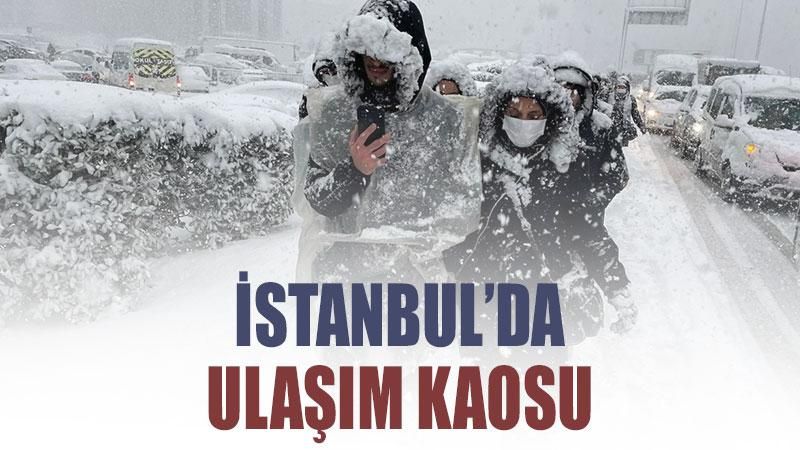İstanbul'da ulaşım kaosu! Seferler aksadı, duraklarda izdiham yaşandı