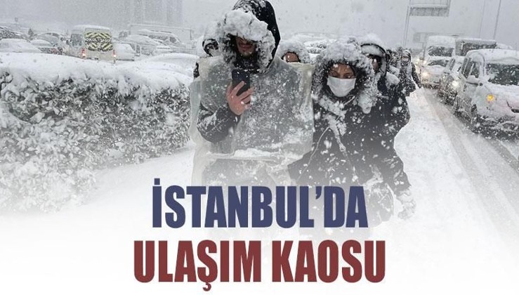 İstanbul'da ulaşım kaosu! Seferler aksadı, duraklarda izdiham yaşandı