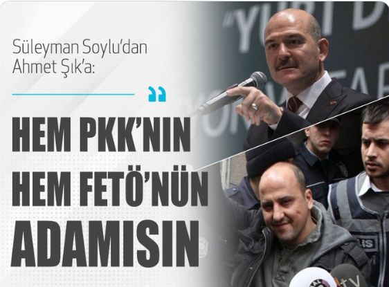 Soylu’dan Şık’a: Hem PKK’nın hem FETÖ’nün adamısın