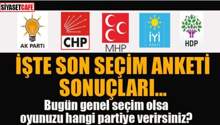 AKP’nin son anketinde iki parti baraj altı