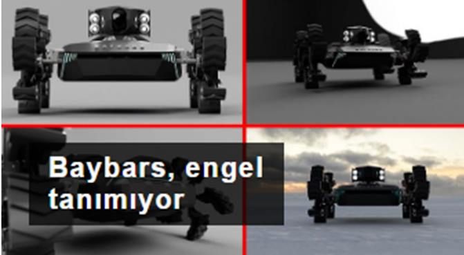 Yerli insansız kara aracı Baybars, engel tanımıyor