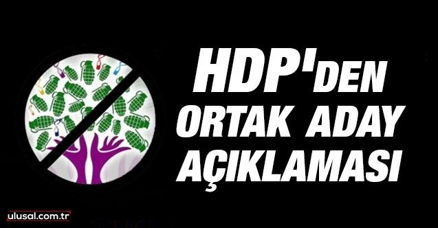 HDP'den ortak aday açıklaması