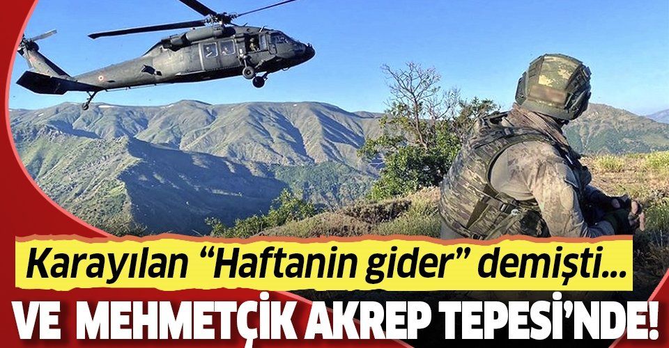 Elebaşı Murat Karayılan'ın "Düşerse Haftanin'in tamamını alırlar" dediği Akrep Tepesi, TSK'nın kontrolüne geçti