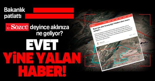 Sözcü Gazetesi'nin 'İzmir'de aktif fay hattı üzerine konut yapılacak' iddiası