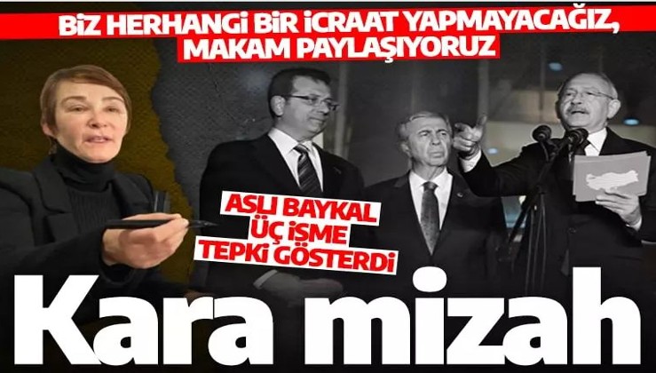 Aslı Baykal'dan masaya ve stratejisine "kara mizah" tepkisi: Sürekli İstanbul dışında olması yeterince tuhafken...