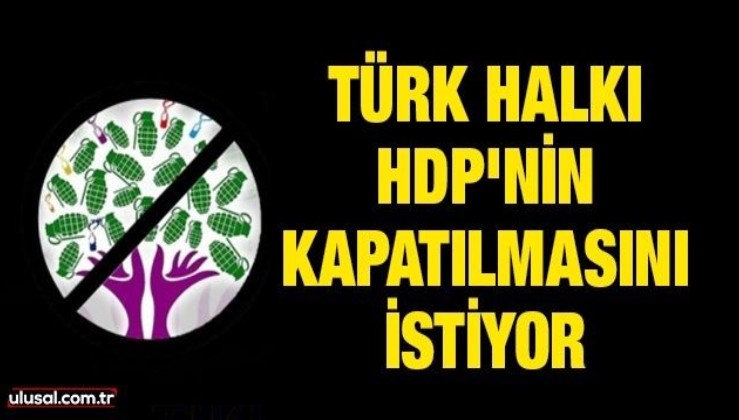 Türk halkı HDP'nin kapatılmasını istiyor