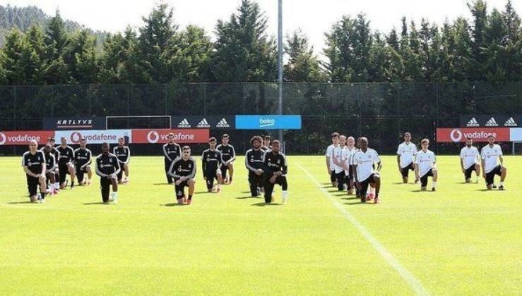 Beşiktaşlı futbolcular idman öncesi George Floyd'u andı