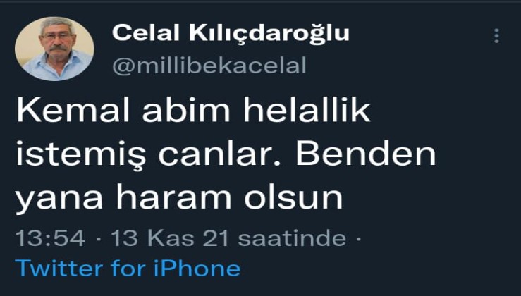 Kemal Kılıçdaroğlu isteyecekse ilk önce öz  kardeşini ikna edip helallik alsin.