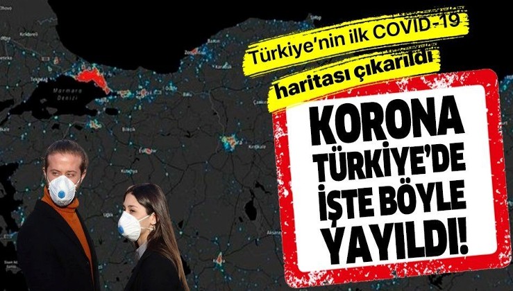 Türkiye'nin ilk Covid-19 haritası çıkarıldı! Koronavirüs Türkiye'de işte böyle yayıldı!