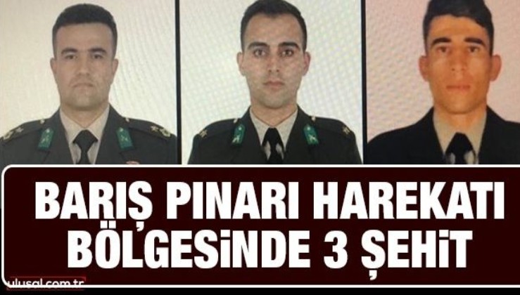 Barış Pınarı bölgesinde alçak saldırı! 3 askerimiz şehit oldu.