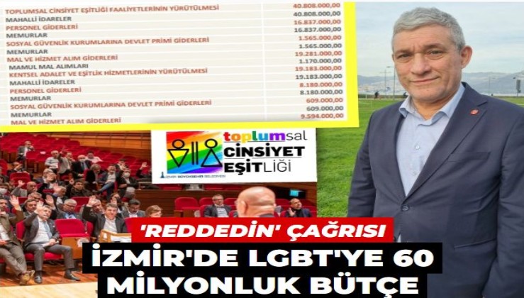İzmir'de LGBT çalışmalarına 60 milyonluk bütçe!