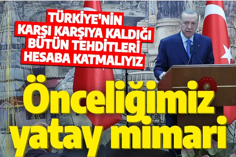 Cumhurbaşkanı Erdoğan Türkiye Ulusal Risk Kalkanı Toplantısında konuştu! 'Yatay mimariden taviz vermeyeceğiz'