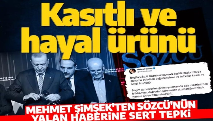 Eski Maliye Bakanı Mehmet Şimşek iddialara son noktayı koydu! 'Kasıtlı ve hayal ürünü'