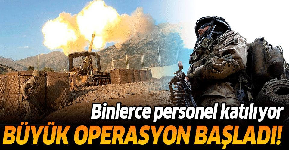 PKK'ya karşı dev operasyon: 2 bin 250 personelin katılımıyla başlatıldı.