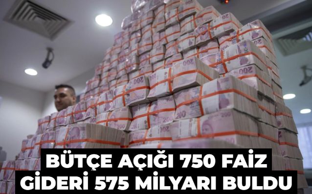 Bütçe açığı 750, faiz gideri 575 milyarı buldu