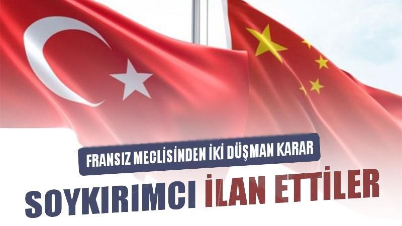 Fransız meclisinden iki düşman karar: Çin ve Türkiye'yi soykırımcı ilan ettiler