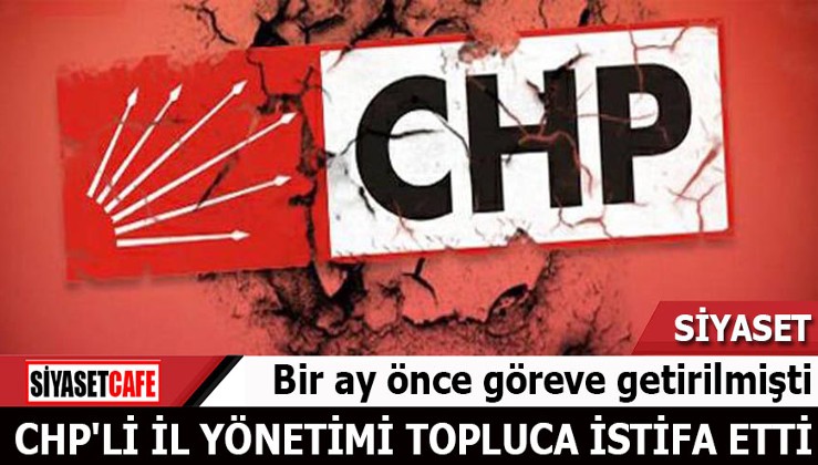 1 ay olmuştu! CHP'li İl yönetimi topluca istifa etti