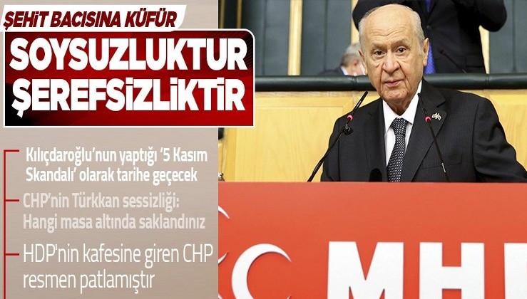 MHP Genel Başkanı Bahçeli'den İYİ Partili Lütfü Türkkan'a küfür tepkisi: Soysuzluktur, şerefsizliktir