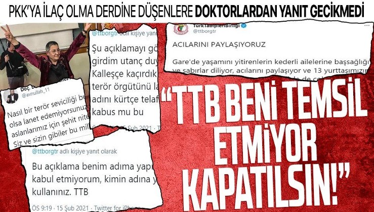Tabip odaları, doktorlar ve siyasilerden PKK’yı koruyup kollayan TTB’ye sert tepki: “Türk Tabipleri Birliği kapatılmalı"