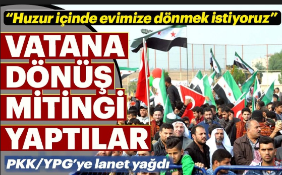 Suriyeliler Türkiye'nin olası harekatına destek için toplandı: "Terör bitince evimize dönmek istiyoruz"