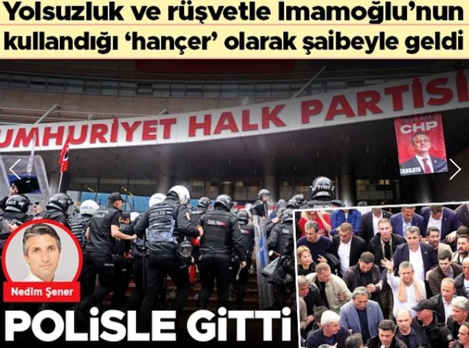Yolsuzluk ve rüşvetle İmamoğlu’nun kullandığı ‘hançer’ olarak şaibeyle geldi, polisle gitti