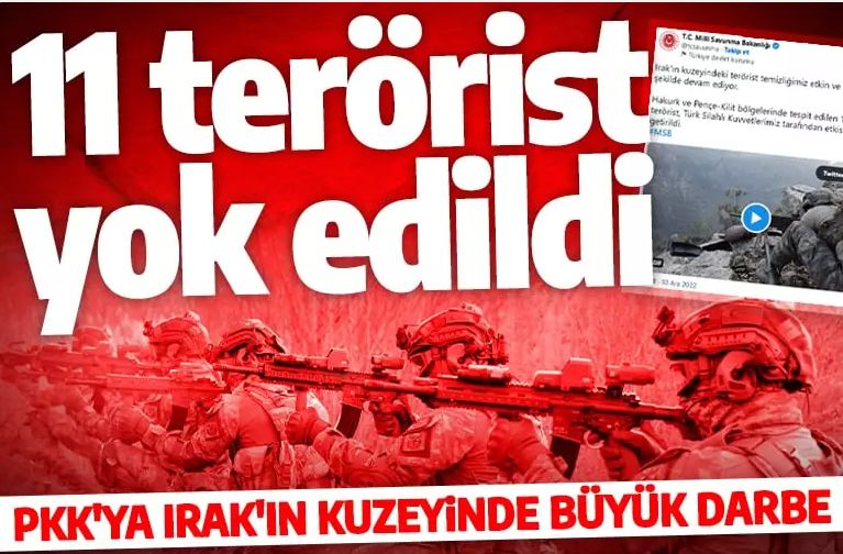 Son dakika: PKK'ya ağır darbe! 11 terörist etkisiz hale getirildi