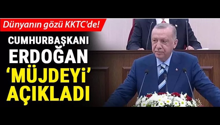 KKTC'ye tarihi ziyaret... Merakla bekleniyordu, Cumhurbaşkanı Erdoğan müjdeyi açıkladı