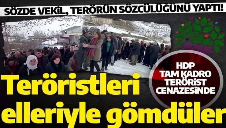 HDP tam kadro terörist cenazesinde: Şırnak vekilinden skandal konuşma