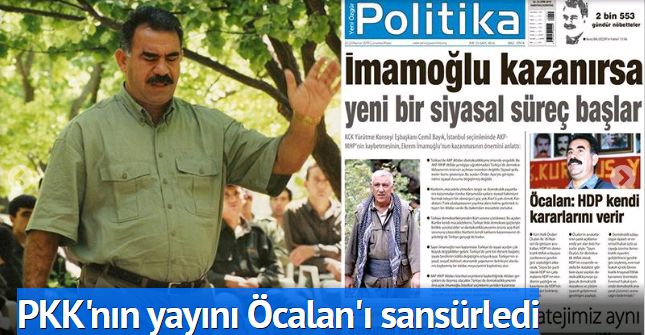 Terör örgütü HDPKK'nın yayını Öcalan'ı sansürledi