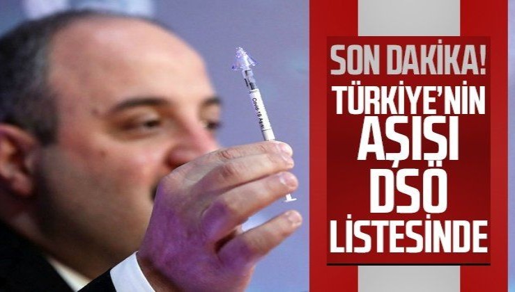 Son dakika: Sanayi ve Teknoloji Bakanı Mustafa Varank açıkladı: Türkiye'nin inovatif aşı adayı DSÖ listesine girdi