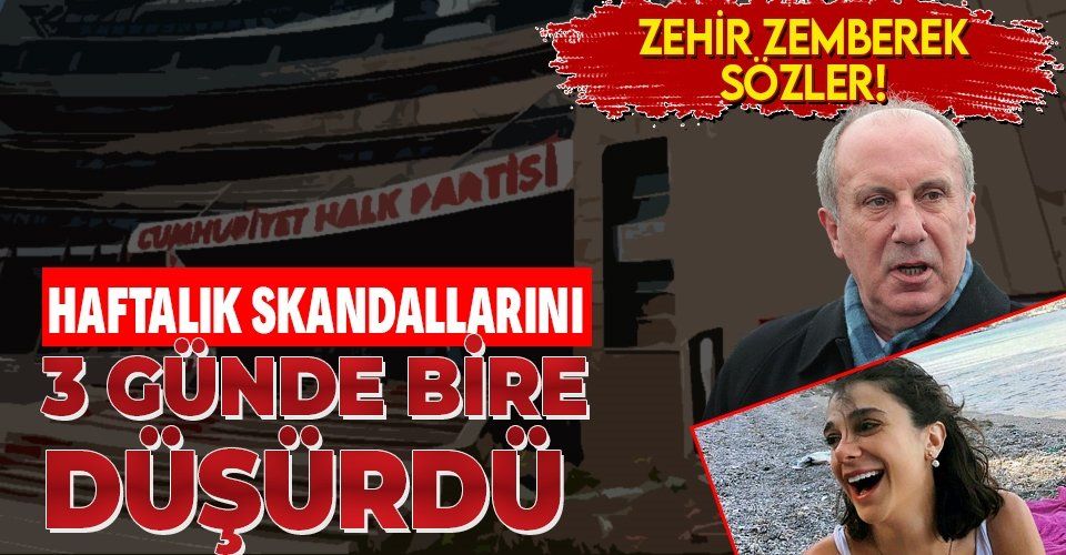 Muharrem İnce: CHP haftalık skandallarını 3 günde bire düşürdü!