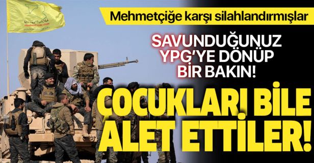 YPG/PKK, savaşıyoruz dedikleri DEAŞ'lıların çocuklarını Mehmetçiğe karşı silahlandırmış.