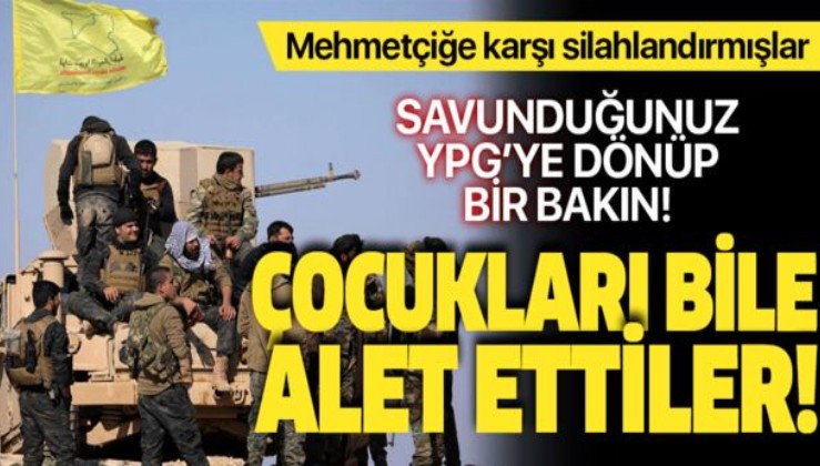 YPG/PKK, savaşıyoruz dedikleri DEAŞ'lıların çocuklarını Mehmetçiğe karşı silahlandırmış.