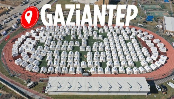 Depremin vurduğu Gaziantep'te depremzedeler için çadırlar kuruldu