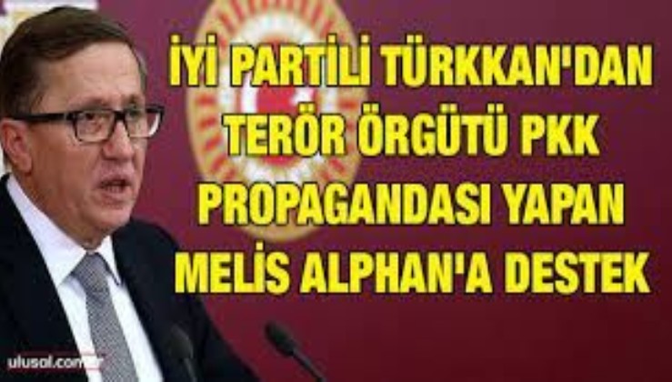 İYİ Partili Türkkan'dan terör örgütü PKK propagandası yapan Melis Alphan'a destek