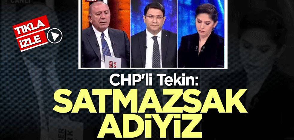 CHP'li Tekin: Satmazsak adiyiz