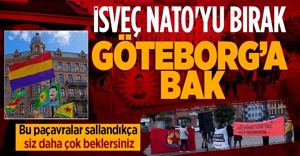 İsveç bu kafayla NATO zor! Terör örgütü PKK/YPG sempatizanları Göteborg’da gösteri yaptı