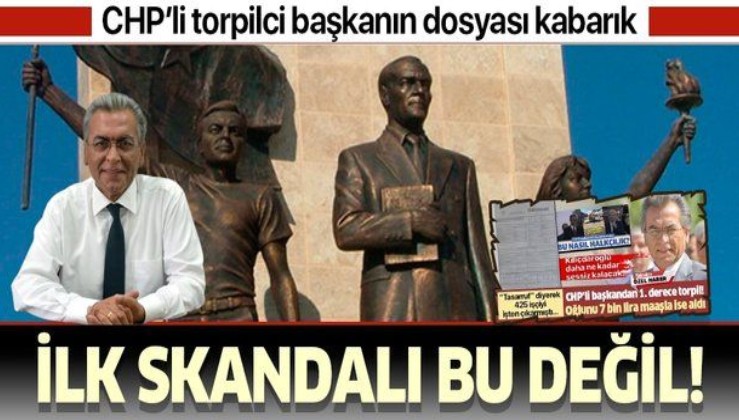 Torpilci başkan belediye tabelasından TC'yi kaldırmış, eşiyle kendisinin heykelini meydana koydurmuş!