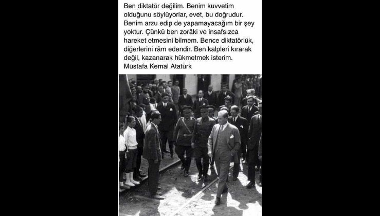 "Ben kalpleri kırarak değil kazanarak hükmetmek isterim" GMK Atatürk