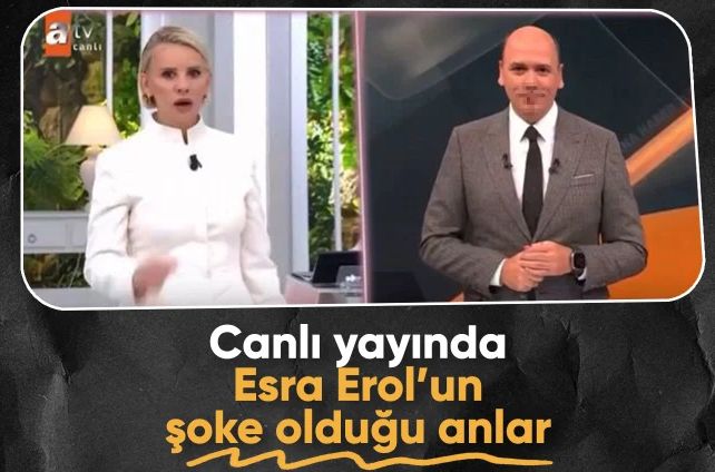 Esra Erol'un canlı yayında şoke olduğu anlar kameraya yansıdı