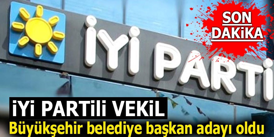 İYİ Partili Vekil Büyükşehir belediye başkan adayı oldu