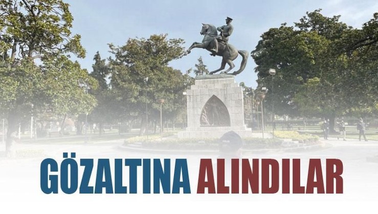 Atatürk anıtına urgan asılmasıyla ilgili 2 zanlı gözaltına alındı