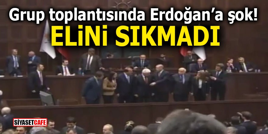 Grup toplantısında Erdoğan’a şok! Elini sıkmadı