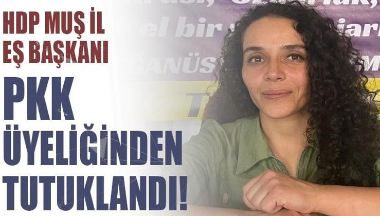HDP Muş İl Eş başkanı PKK üyeliğinden tutuklandı