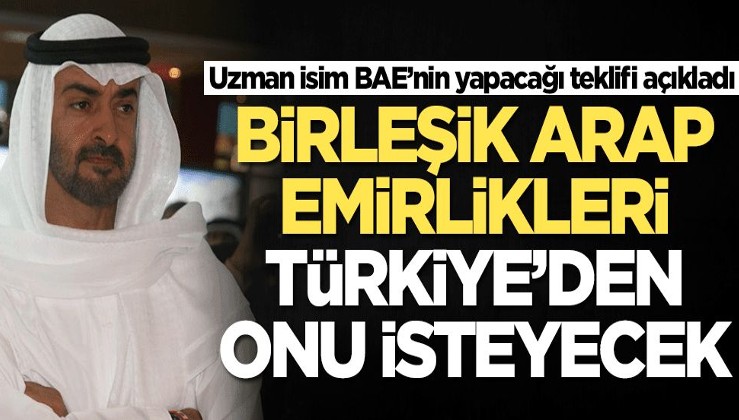 Uzman isim BAE’nin Türkiye'ye yapacağı teklifi açıkladı: Onu isteyecekler