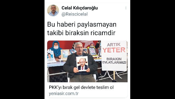 Kılıçdaroğlu'nun kardeşi HDP binası önünde nöbete başladı: Kemal Abi PKK'yı bırak devlete teslim ol