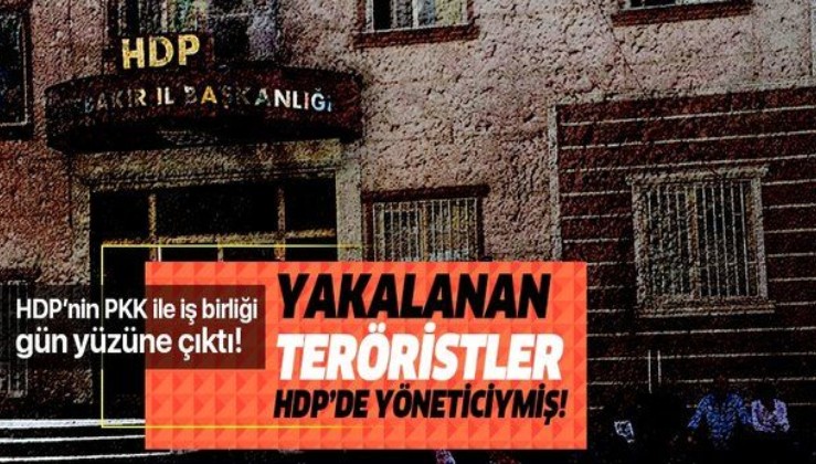 Diyarbakır'da yakalan teröristlerden 2'si de HDP'de yöneticiymiş!.