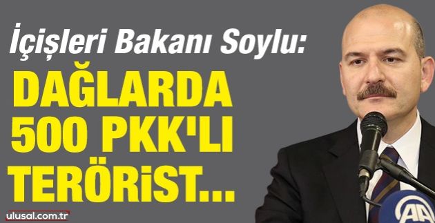 Soylu: Dağlarda 500 PKK'lı terörist ya var ya yok