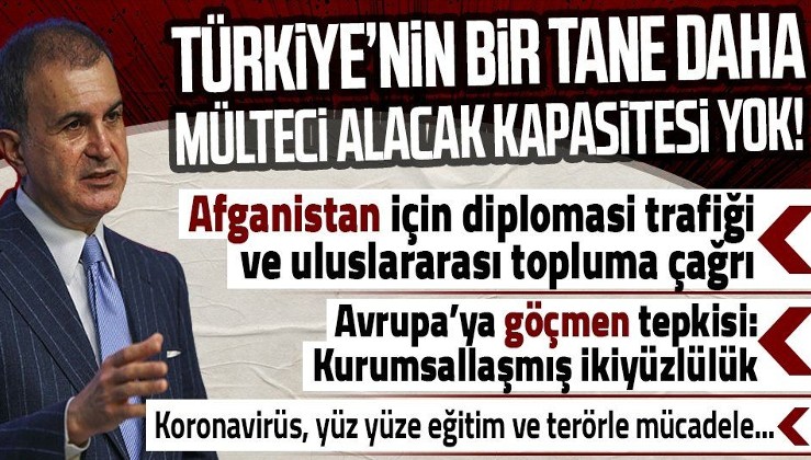 AK Parti Sözcüsü Ömer Çelik: ''Türkiye göçmen kampı değildir''